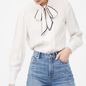 š¼ NWT Rebecca Taylor silk blouse with bow